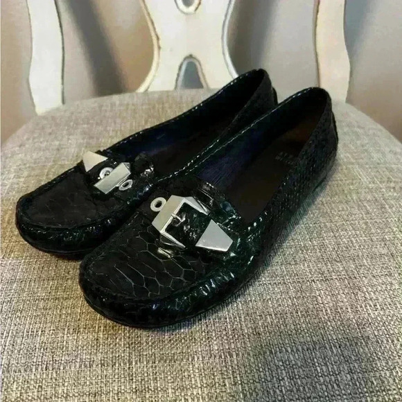 Stuart Weitzman Snakeskin Loafers Size 8M - Picture 2 of 9